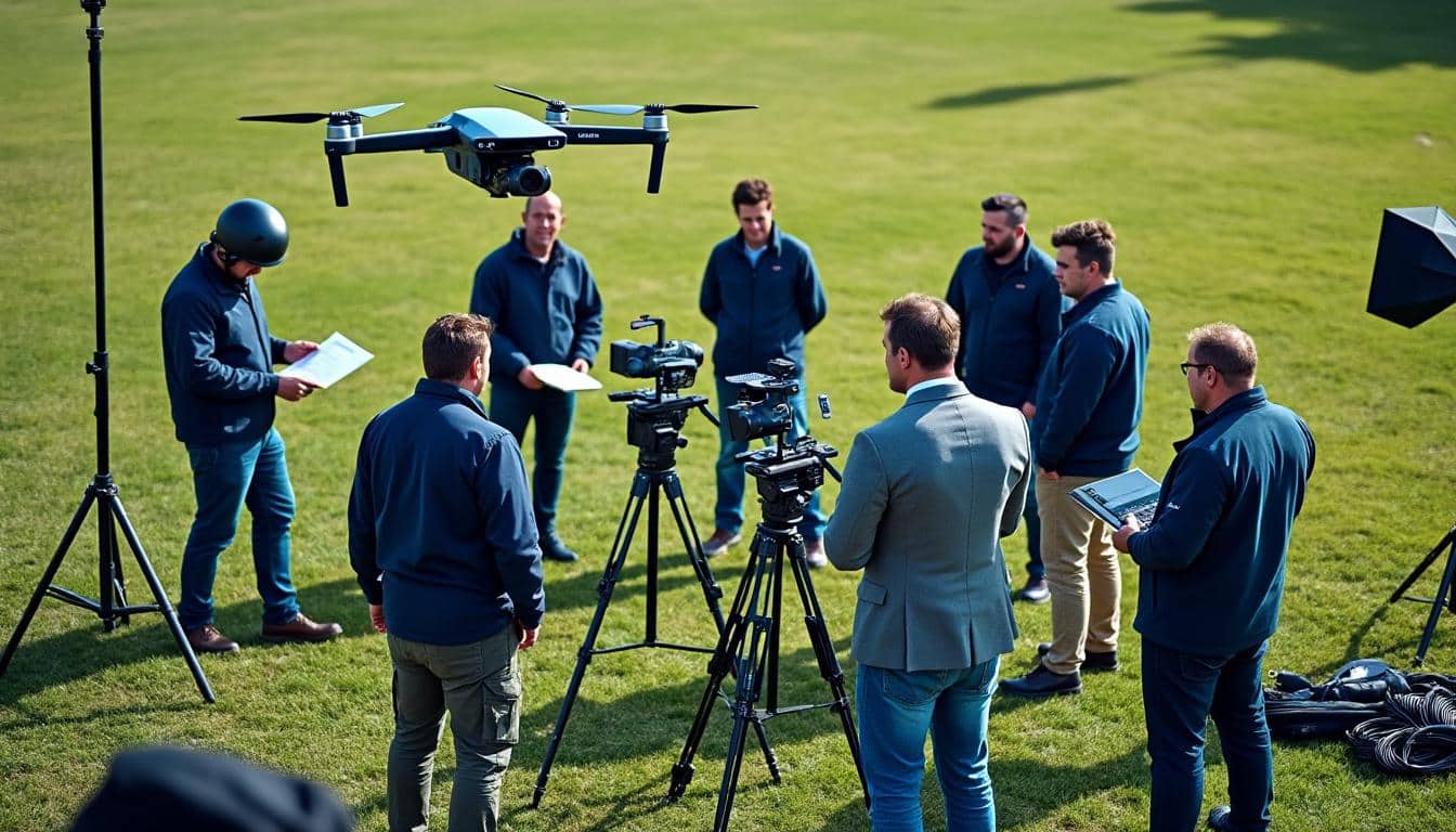 découvrez les checklists essentielles et les rôles clés lors d'un tournage avec drone pour garantir des prises de vue réussies et sécurisées sur votre set.