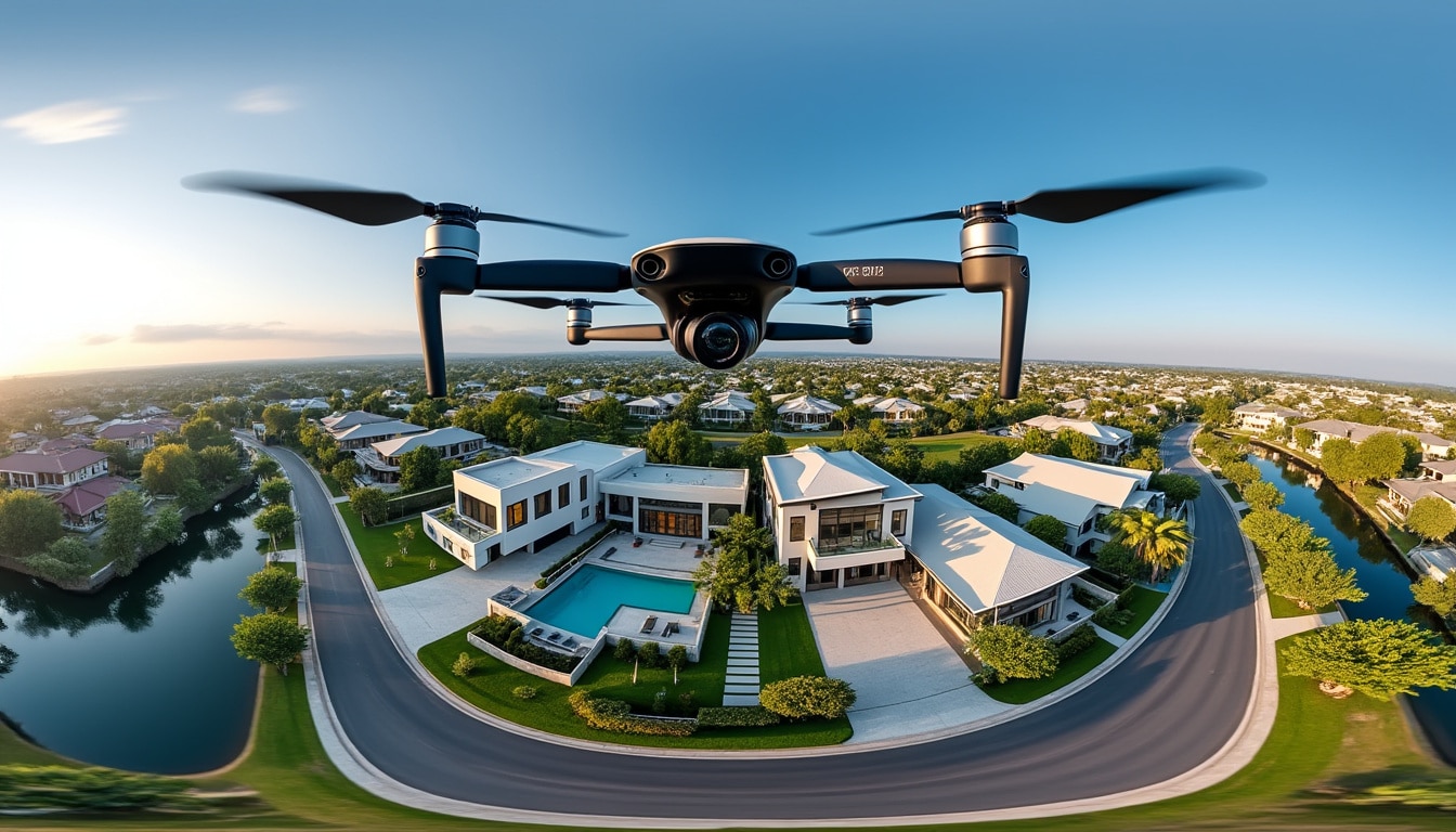 découvrez des visites virtuelles immobilières immersives avec notre technologie de panorama à 360 degrés, offrant une vue aérienne complète pour une expérience unique.