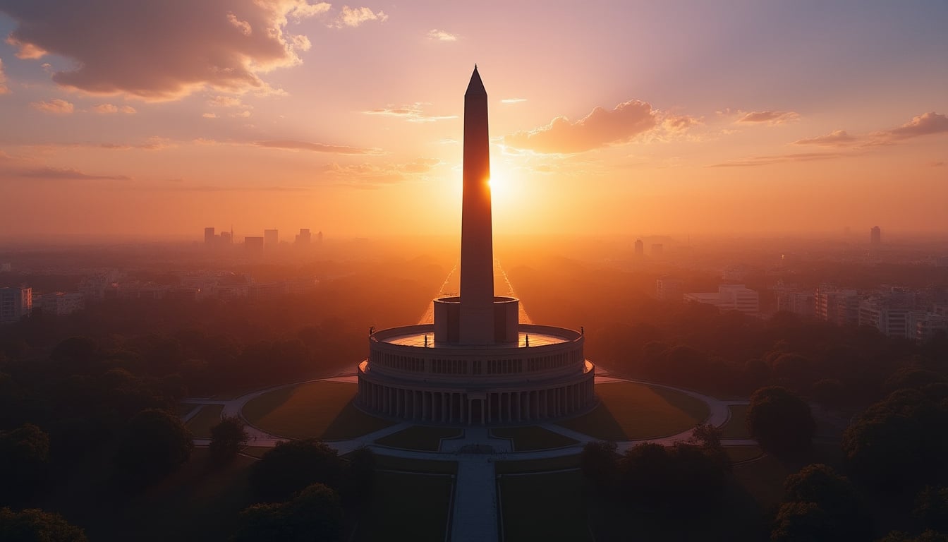 découvrez comment l'éclairage en contre-jour sublime la silhouette d'un monument historique capturée lors d'une prise de vue aérienne, révélant son charme et sa grandeur d'une perspective unique.