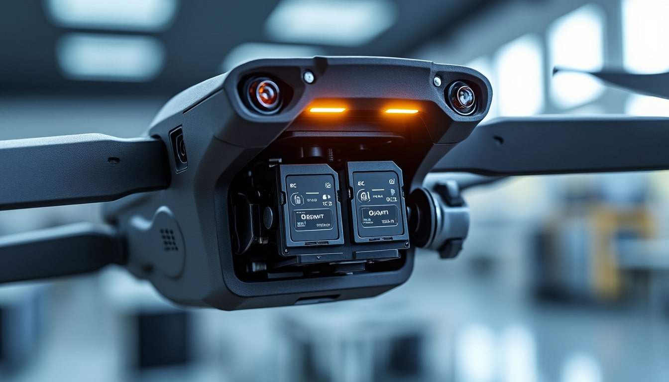 assurez la sécurité de vos données critiques de test drone grâce à l'enregistrement simultané sur deux cartes sd, une solution fiable pour éviter toute perte d'informations essentielles.