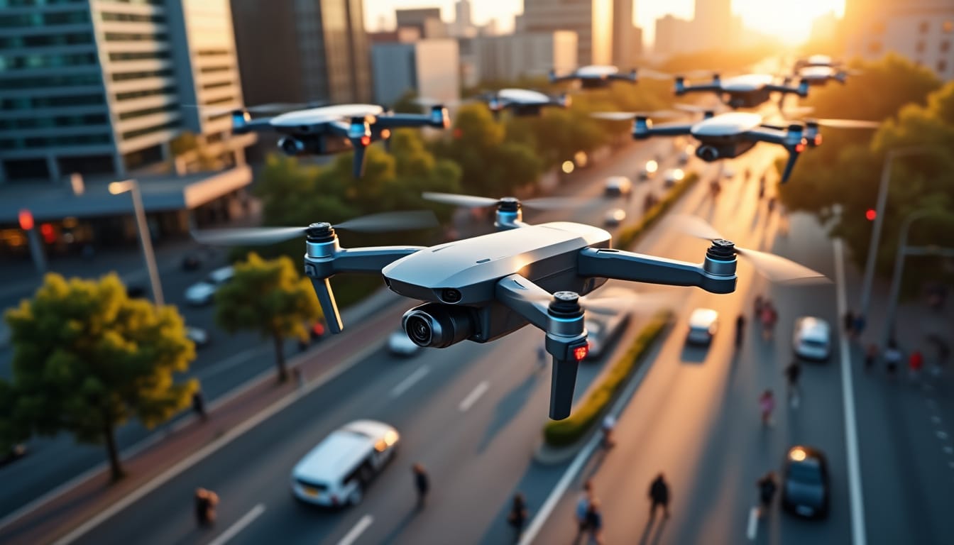 découvrez comment le volume sonore en décibels distingue les drones urbains silencieux dans nos comparatifs pour choisir l'appareil le plus discret.