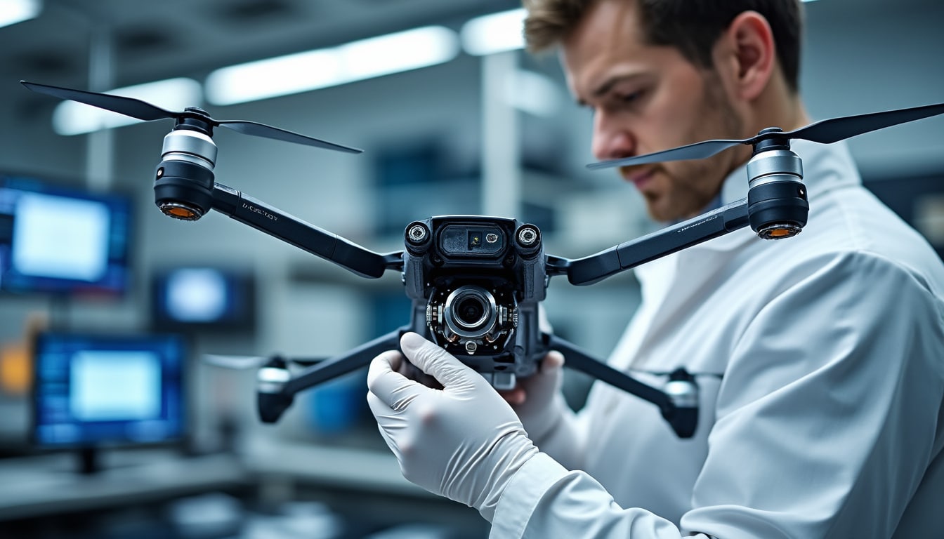 découvrez comment la vérification de la solidité des bras pliables est essentielle pour évaluer la qualité de fabrication lors des tests de drones.